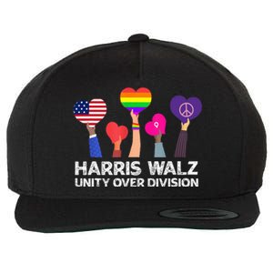 Unity Over Division Kamala Harris Tim Walz Wool Snapback Cap