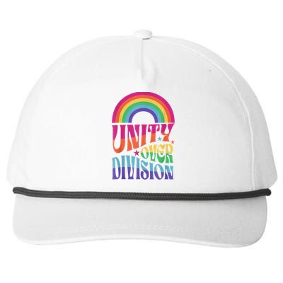 Unity Over Division Harris Walz 2024 Snapback Five-Panel Rope Hat