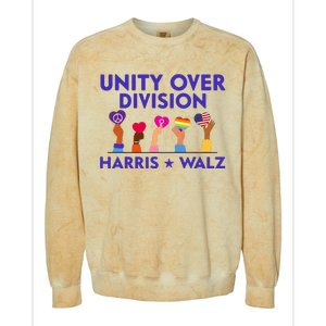 Unity Over Division Harris Waltz 2024 Colorblast Crewneck Sweatshirt