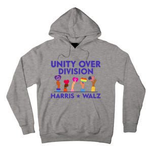 Unity Over Division Harris Waltz 2024 Tall Hoodie