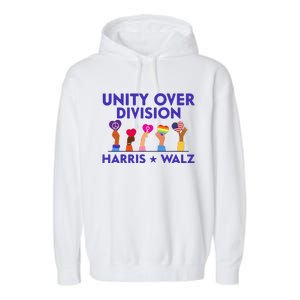 Unity Over Division Harris Waltz 2024 Garment-Dyed Fleece Hoodie