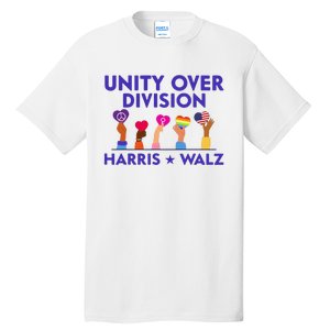 Unity Over Division Harris Waltz 2024 Tall T-Shirt