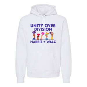 Unity Over Division Harris Waltz 2024 Premium Hoodie