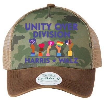 Unity Over Division Harris Walz 2024 Legacy Tie Dye Trucker Hat