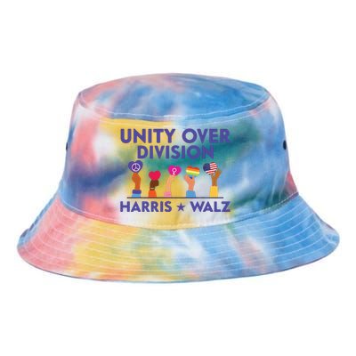 Unity Over Division Harris Walz 2024 Tie Dye Newport Bucket Hat