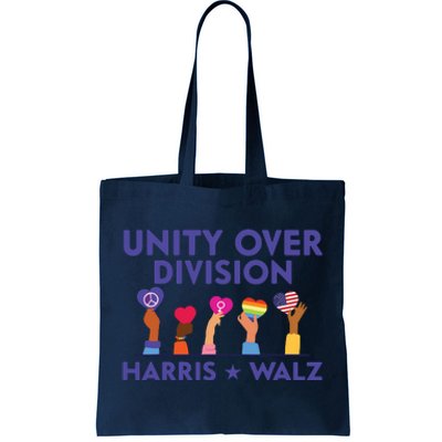 Unity Over Division Harris Walz 2024 Tote Bag