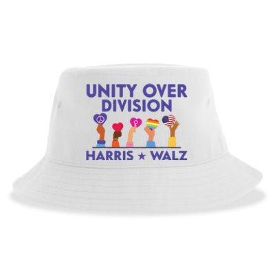 Unity Over Division Harris Walz 2024 Sustainable Bucket Hat