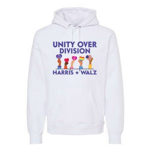 Unity Over Division Harris Walz 2024 Premium Hoodie