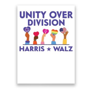 Unity Over Division Harris Walz 2024 Poster