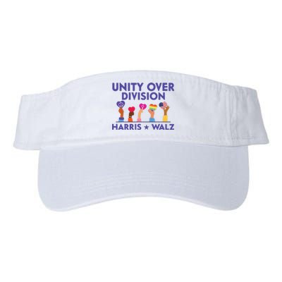 Unity Over Division Harris Walz 2024 Valucap Bio-Washed Visor