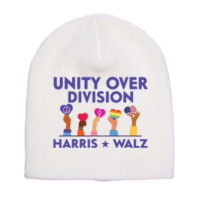 Unity Over Division Harris Walz 2024 Short Acrylic Beanie