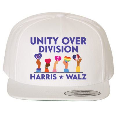 Unity Over Division Harris Walz 2024 Wool Snapback Cap