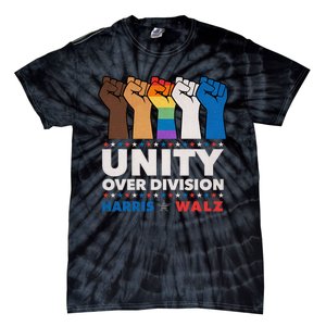 Unity Over Division Harris Walz 2024 Tie-Dye T-Shirt