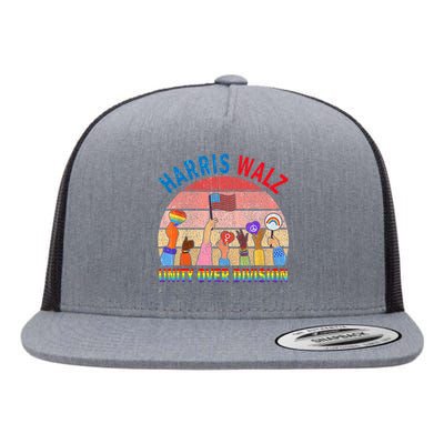 Unity Over Division Harris Waltz 2024 Harris Waltz 2024 Unity Over Division Flat Bill Trucker Hat