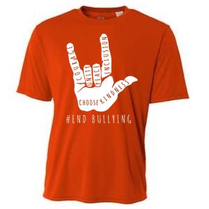 Unity Orange Day End Bullying Love Sign Language Cooling Performance Crew T-Shirt