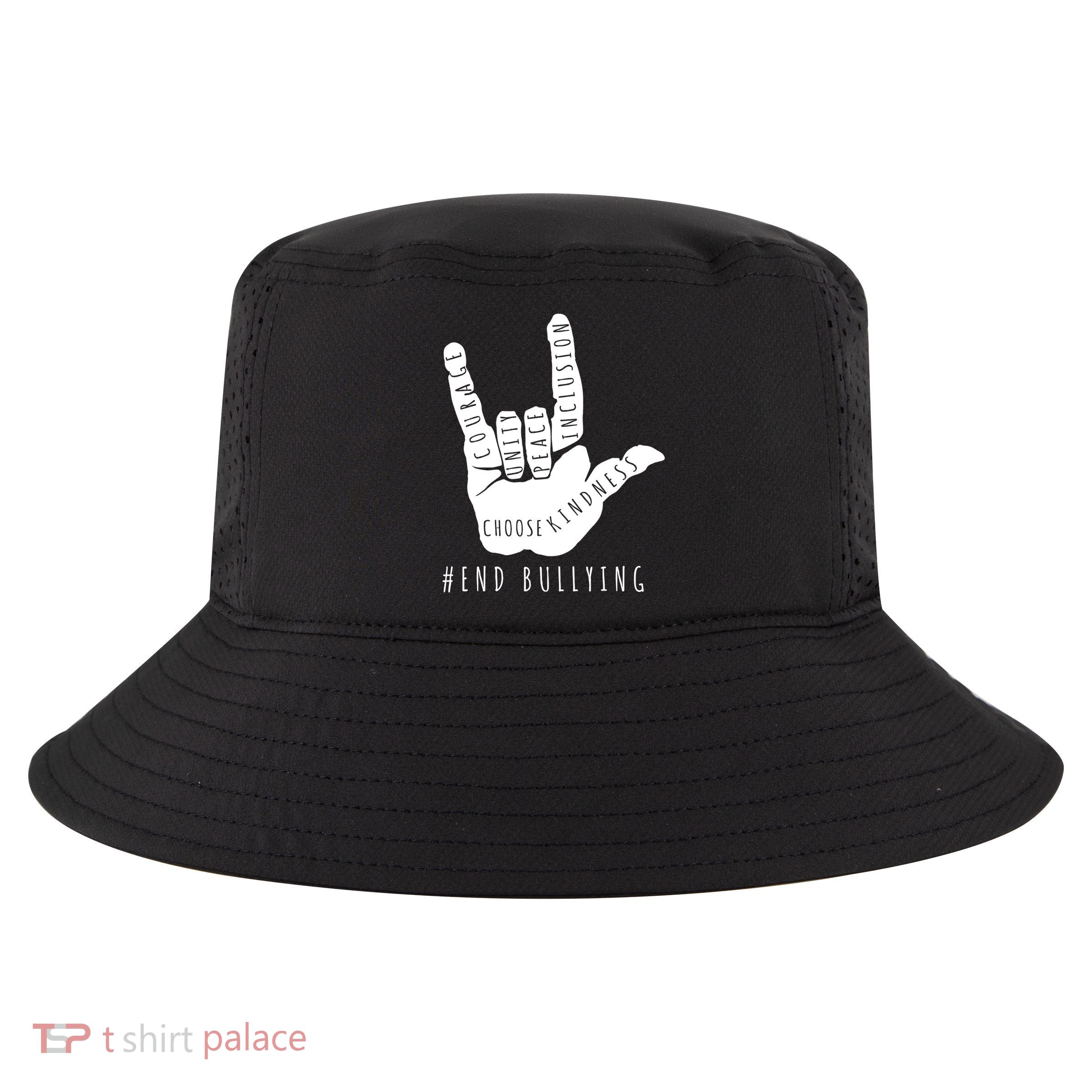 Unity Orange Day End Bullying Love Sign Language Cool Comfort Performance Bucket Hat