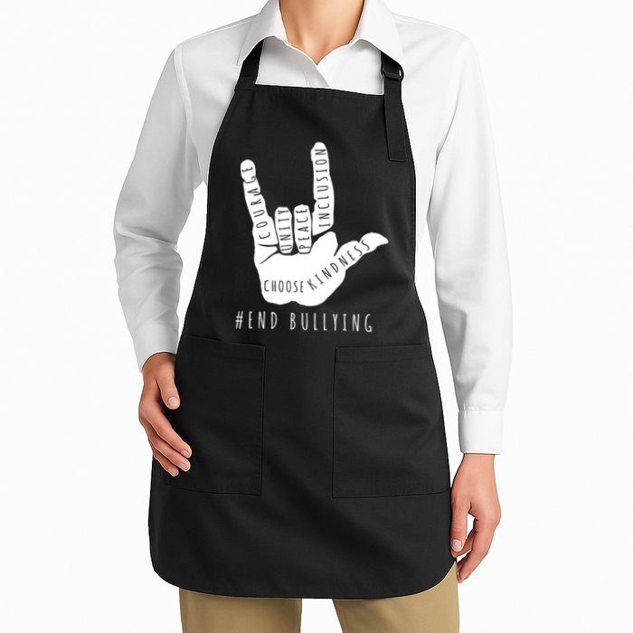 Unity Orange Day End Bullying Love Sign Language Apron