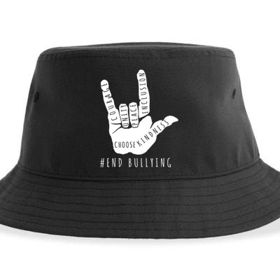 Unity Orange Day End Bullying Love Sign Language Sustainable Bucket Hat