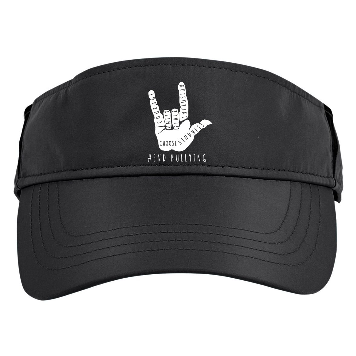 Unity Orange Day End Bullying Love Sign Language Adult Drive Performance Visor