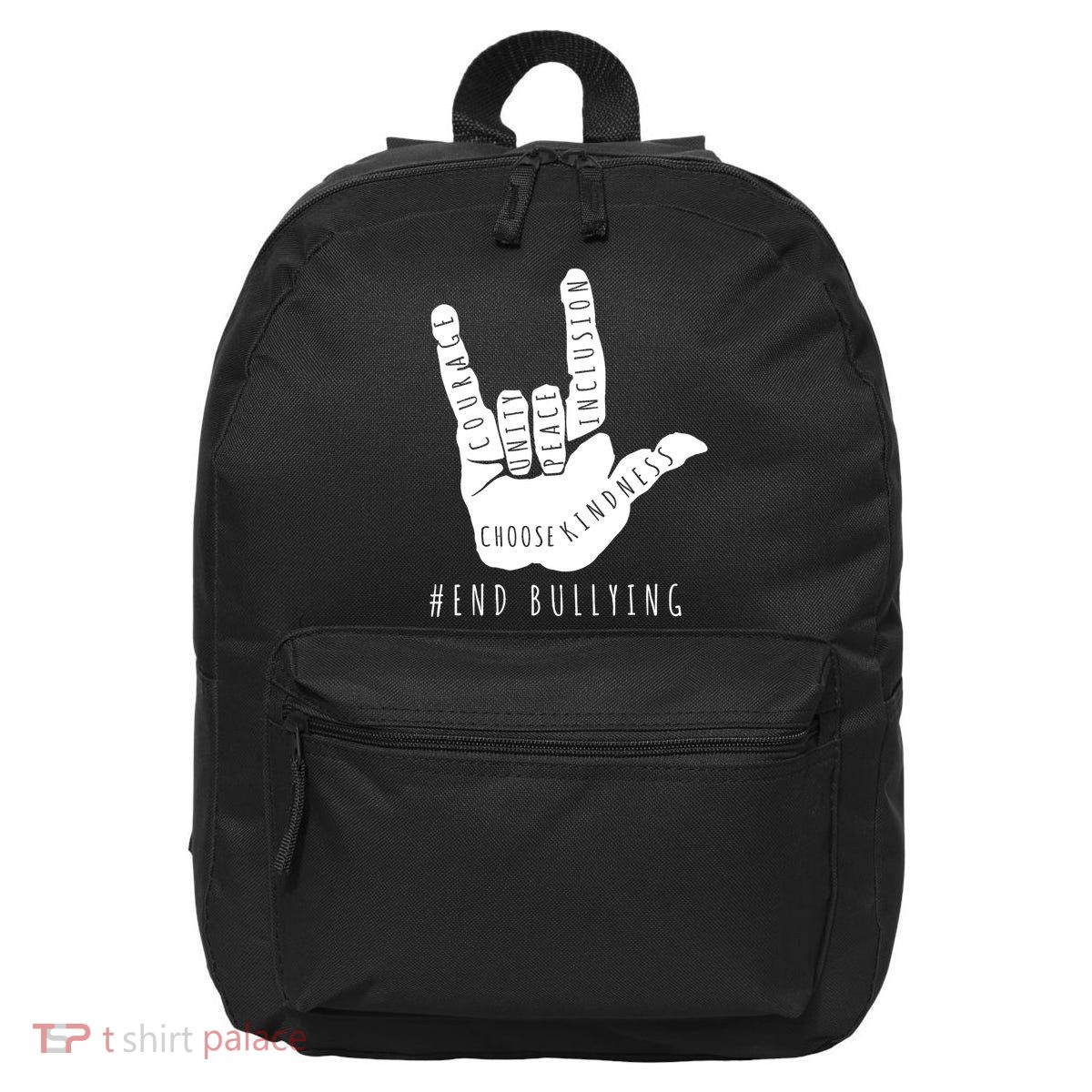 Unity Orange Day End Bullying Love Sign Language 16 in Basic Backpack