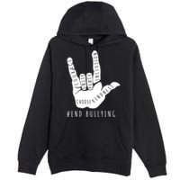 Unity Orange Day End Bullying Love Sign Language Premium Pullover Hoodie