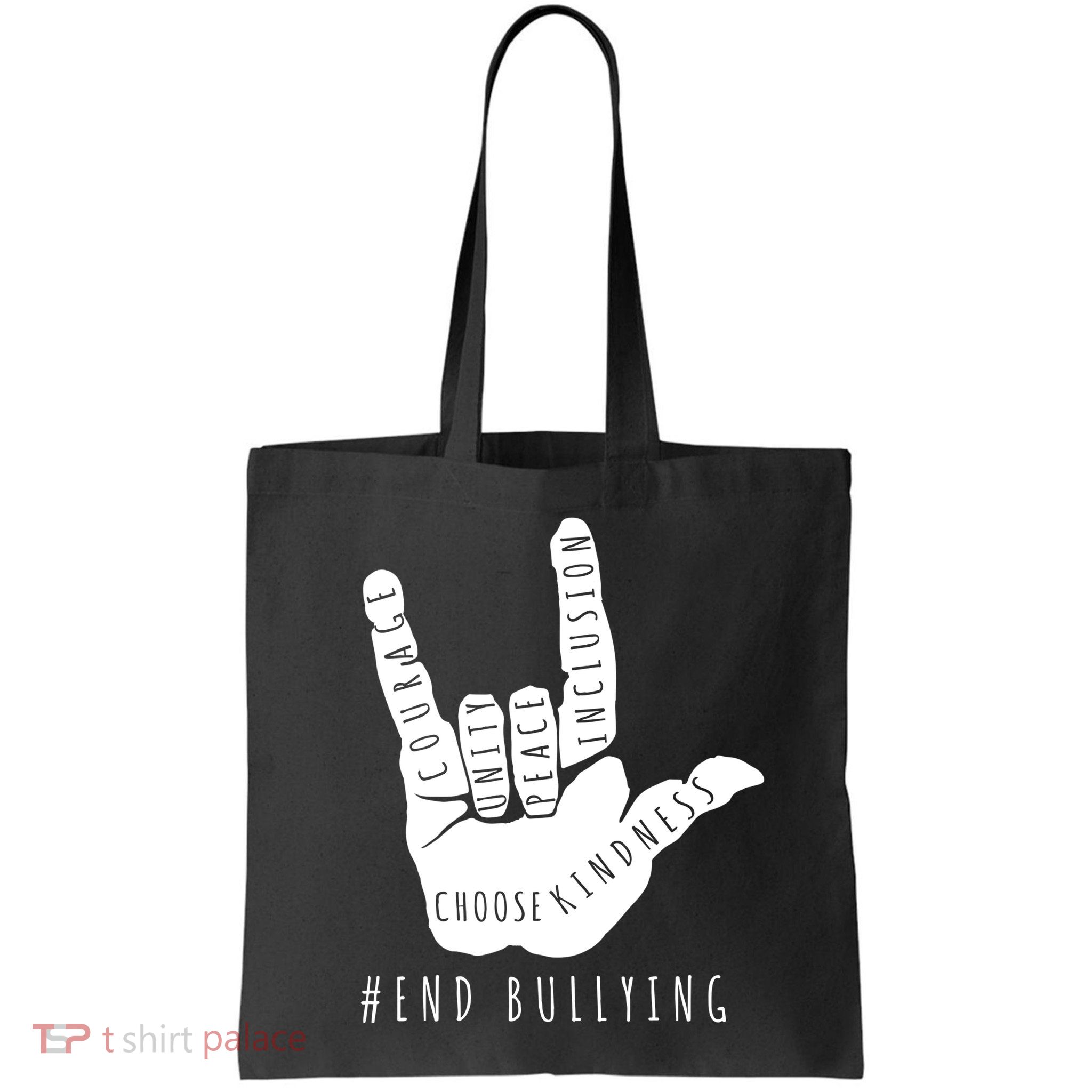 Unity Orange Day End Bullying Love Sign Language Bag