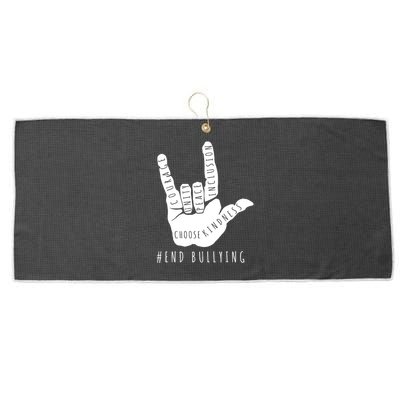Unity Orange Day End Bullying Love Sign Language Large Microfiber Waffle Golf Towel
