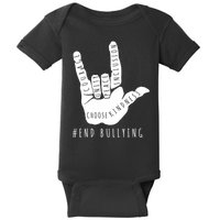 Unity Orange Day End Bullying Love Sign Language Baby Bodysuit