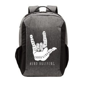 Unity Orange Day End Bullying Love Sign Language Vector Backpack