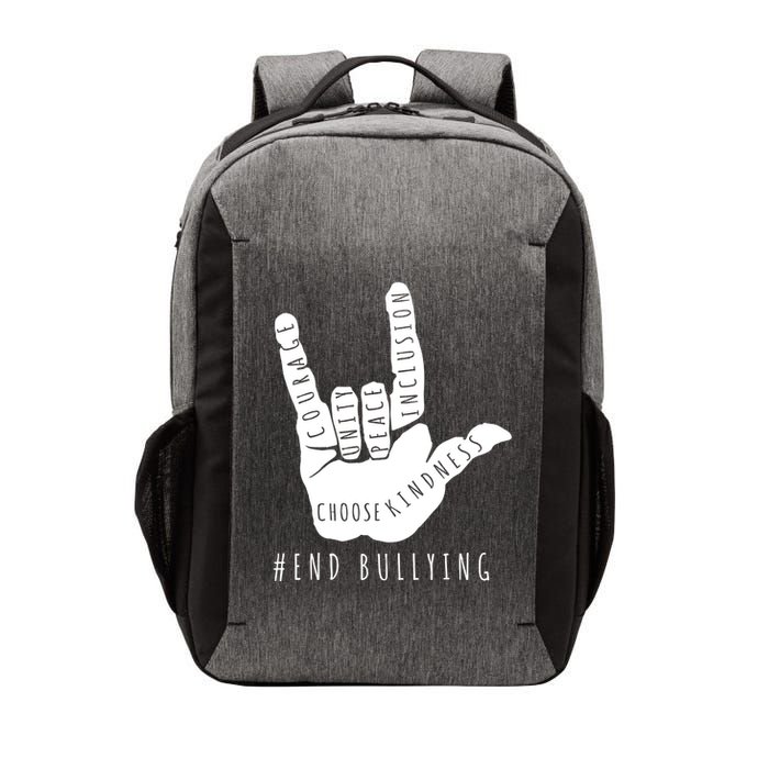 Unity Orange Day End Bullying Love Sign Language Vector Backpack
