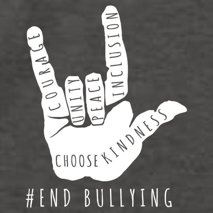 Unity Orange Day End Bullying Love Sign Language Vector Backpack