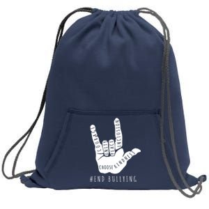 Unity Orange Day End Bullying Love Sign Language Sweatshirt Cinch Pack Bag