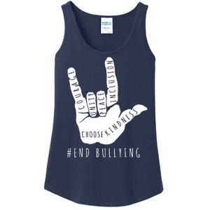 Unity Orange Day End Bullying Love Sign Language Ladies Essential Tank