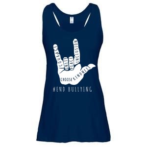 Unity Orange Day End Bullying Love Sign Language Ladies Essential Flowy Tank