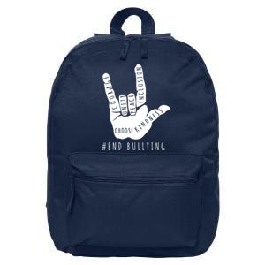 Unity Orange Day End Bullying Love Sign Language 16 in Basic Backpack