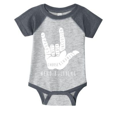 Unity Orange Day End Bullying Love Sign Language Infant Baby Jersey Bodysuit