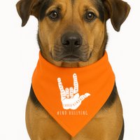 Unity Orange Day End Bullying Love Sign Language USA-Made Doggie Bandana