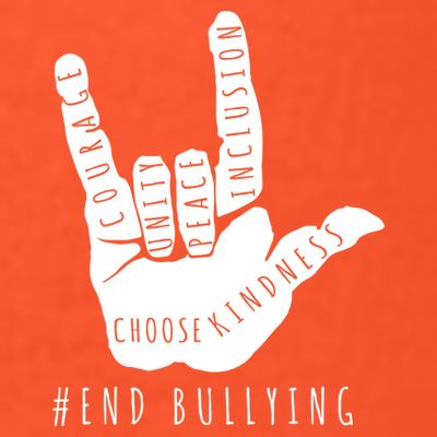 Unity Orange Day End Bullying Love Sign Language T-Shirt