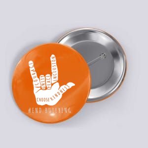 Unity Orange Day End Bullying Love Sign Language Button