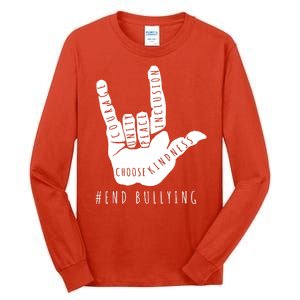 Unity Orange Day End Bullying Love Sign Language Tall Long Sleeve T-Shirt