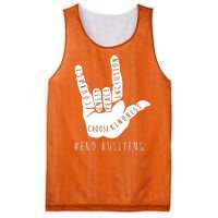 Unity Orange Day End Bullying Love Sign Language Mesh Reversible Basketball Jersey Tank