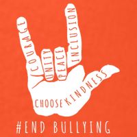 Unity Orange Day End Bullying Love Sign Language Womens T-Shirt
