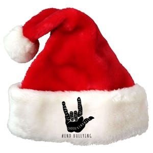 Unity Orange Day End Bullying Love Sign Language Premium Christmas Santa Hat