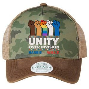 Unity Over Division Harris Walz 2024 Legacy Tie Dye Trucker Hat