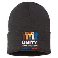 Unity Over Division Harris Walz 2024 Sustainable Knit Beanie