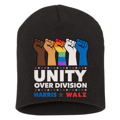 Unity Over Division Harris Walz 2024 Short Acrylic Beanie