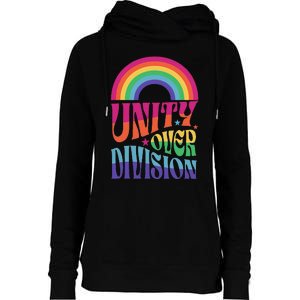 Unity Over Division Harris Walz 2024 Womens Funnel Neck Pullover Hood