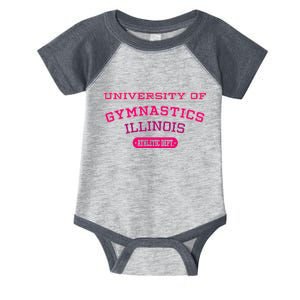 U.N.I.V.E.R.S.I.T.Y Of Gymnastics Illinois Athletic Dept Infant Baby Jersey Bodysuit