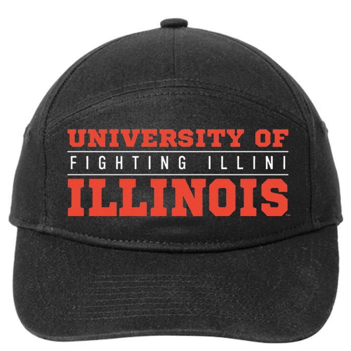 University of Illinois Fighting Illini Between The Lines 7-Panel Snapback Hat