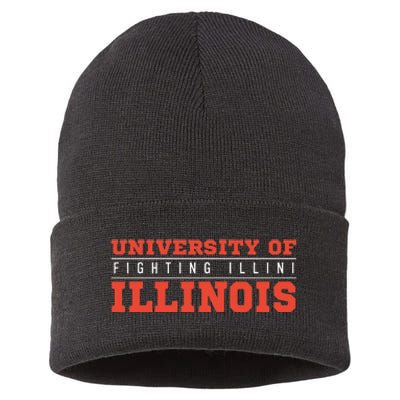 University of Illinois Fighting Illini Between The Lines Sustainable Knit Beanie